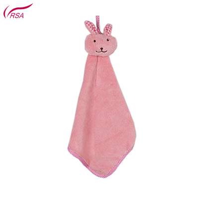 Bathroom 5 Colors Cute Baby Nursery Rabbit Hand Towel Toddler Soft Plush Cartoon Animal Wipe Hanging Bathing Towel For Children